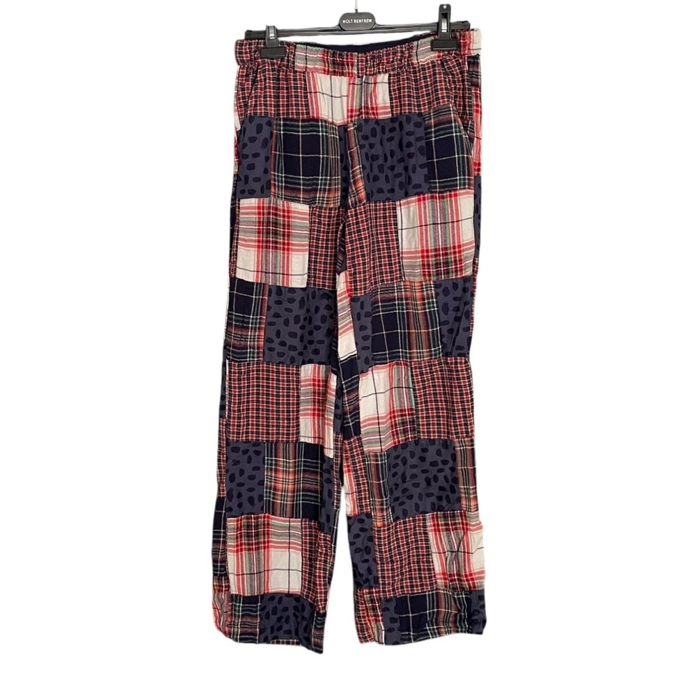 Aerie Women's Cotton Flannel Plaid Patchwork Pajama Pants Small